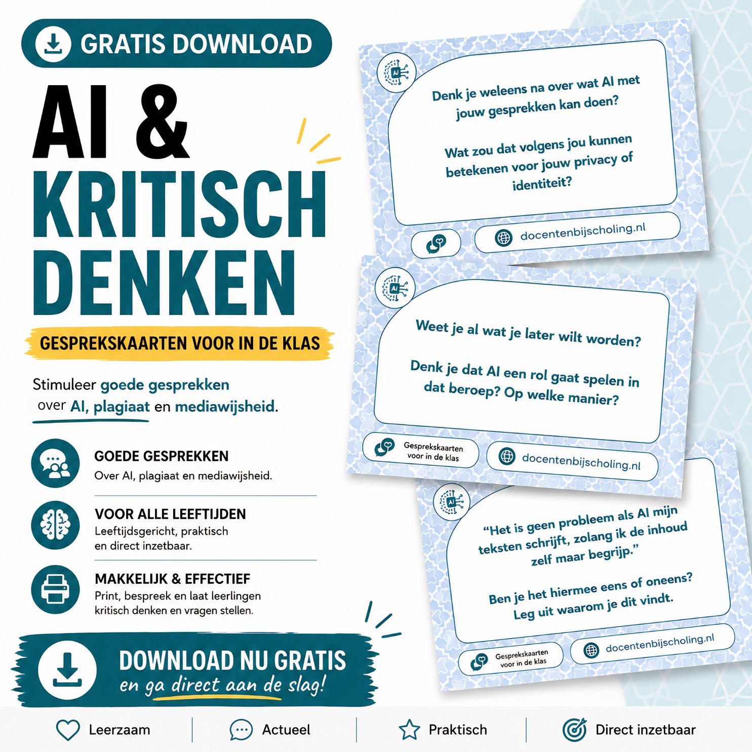 ai leerlingen ai kritsch denken