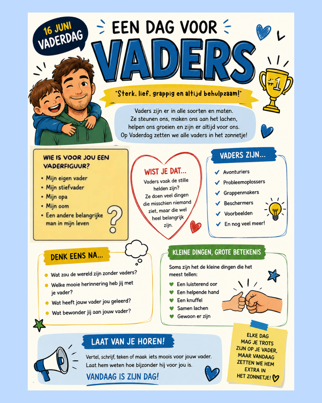 vaderdag in de klas vaderdag activitieten