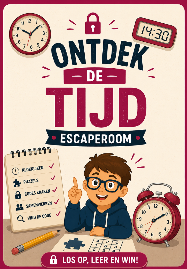 escaperoom in de klas Klokkijken escaperoom