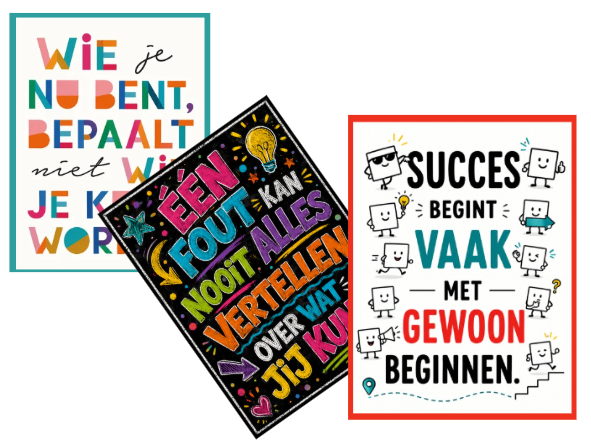 Motivatie posters klas Educatieve posters