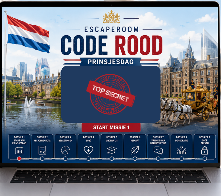 Prinsjesdag escaperoom spel Escaperoom spel burgerschap